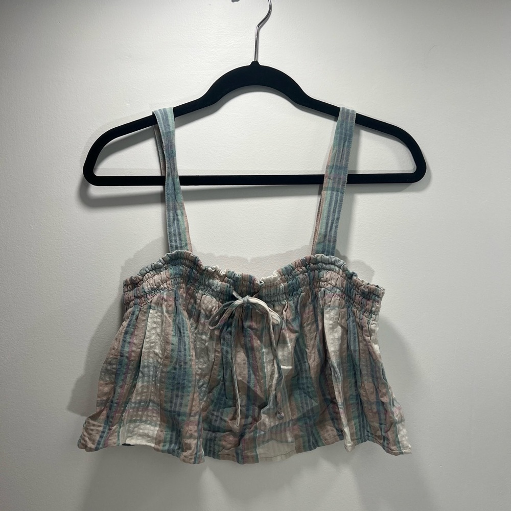 Striped Multicolor Women's Crop Top Blouse